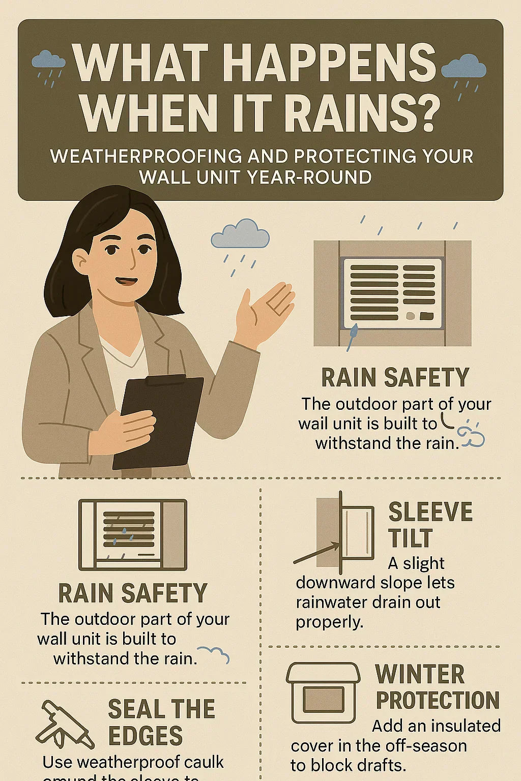 What Happens When It Rains? Weatherproofing and Protecting Your Wall Unit Year-Round