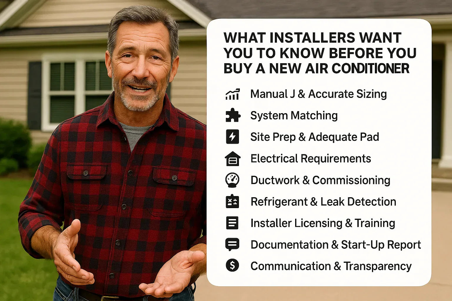 What Installers Want You to Know Before You Buy a New Air Conditioner, By Mike Sanders – The HVAC Guy Next Door