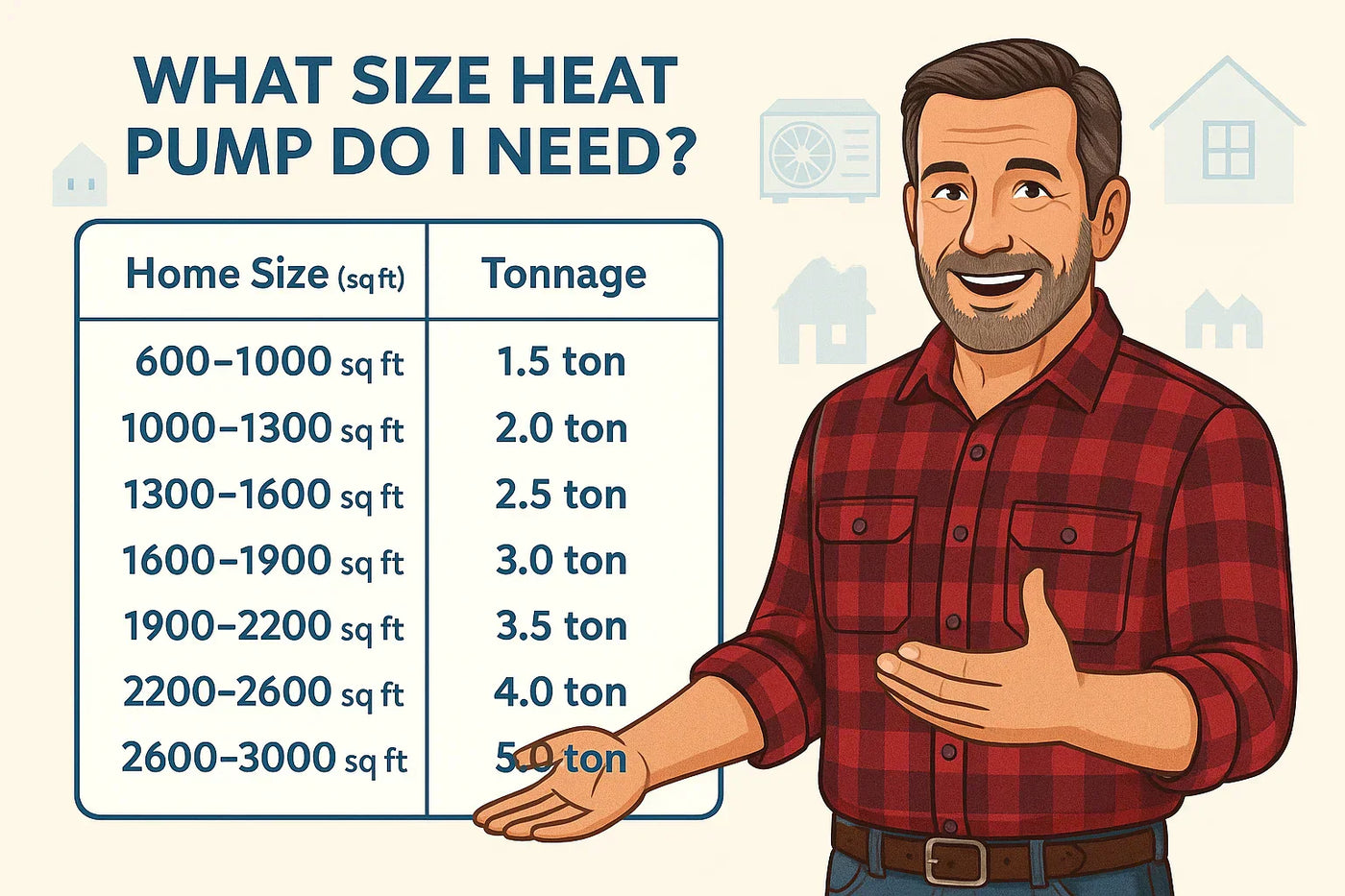 What Size Heat Pump Do I Need? How to Match Tonnage to Home Size