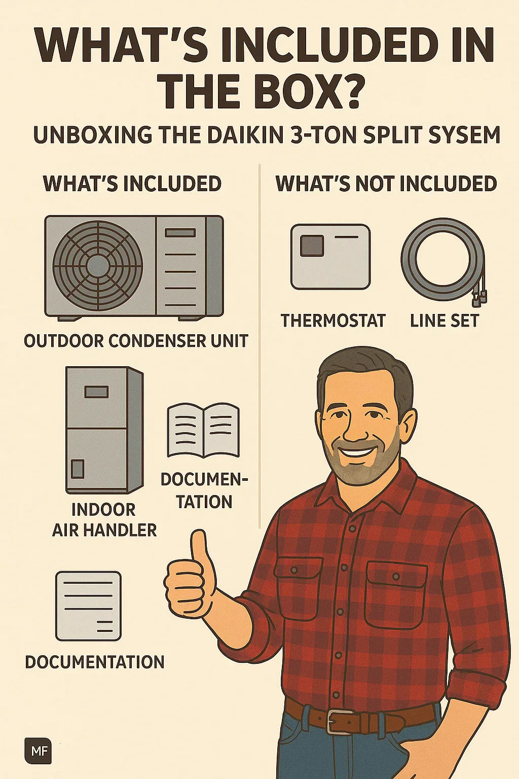 What’s Included in the Box? Unboxing the Daikin 3-Ton Split System