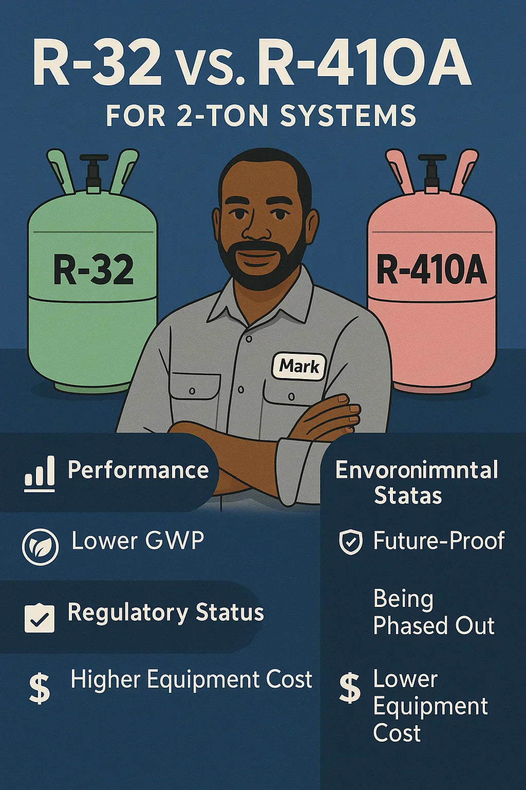 What’s the Difference Between R-32 and R-410A for 2-Ton Systems?