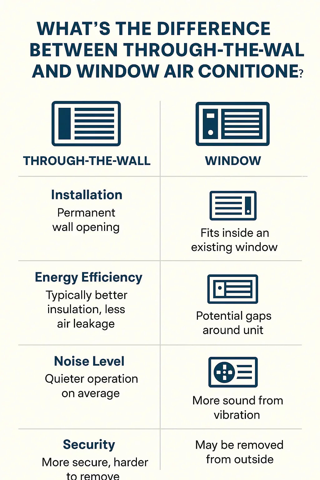 What Distinguishes Window and Through-the-Wall Air Conditioners?