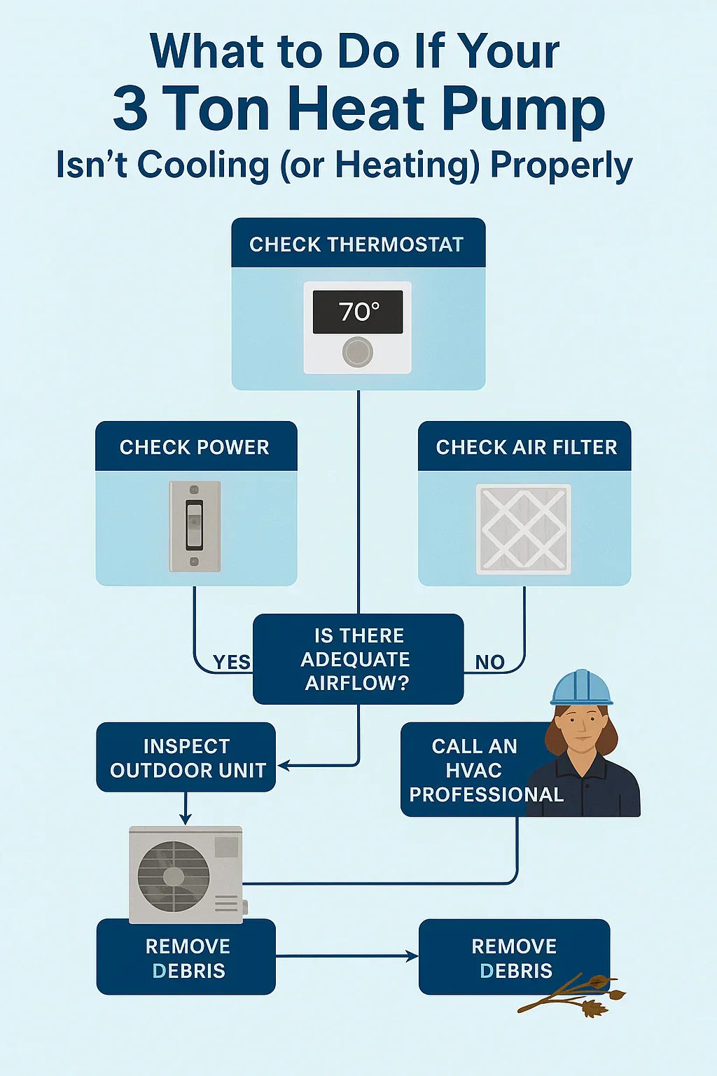 What to Do If Your 3 Ton Heat Pump Isn’t Cooling (or Heating) Properly