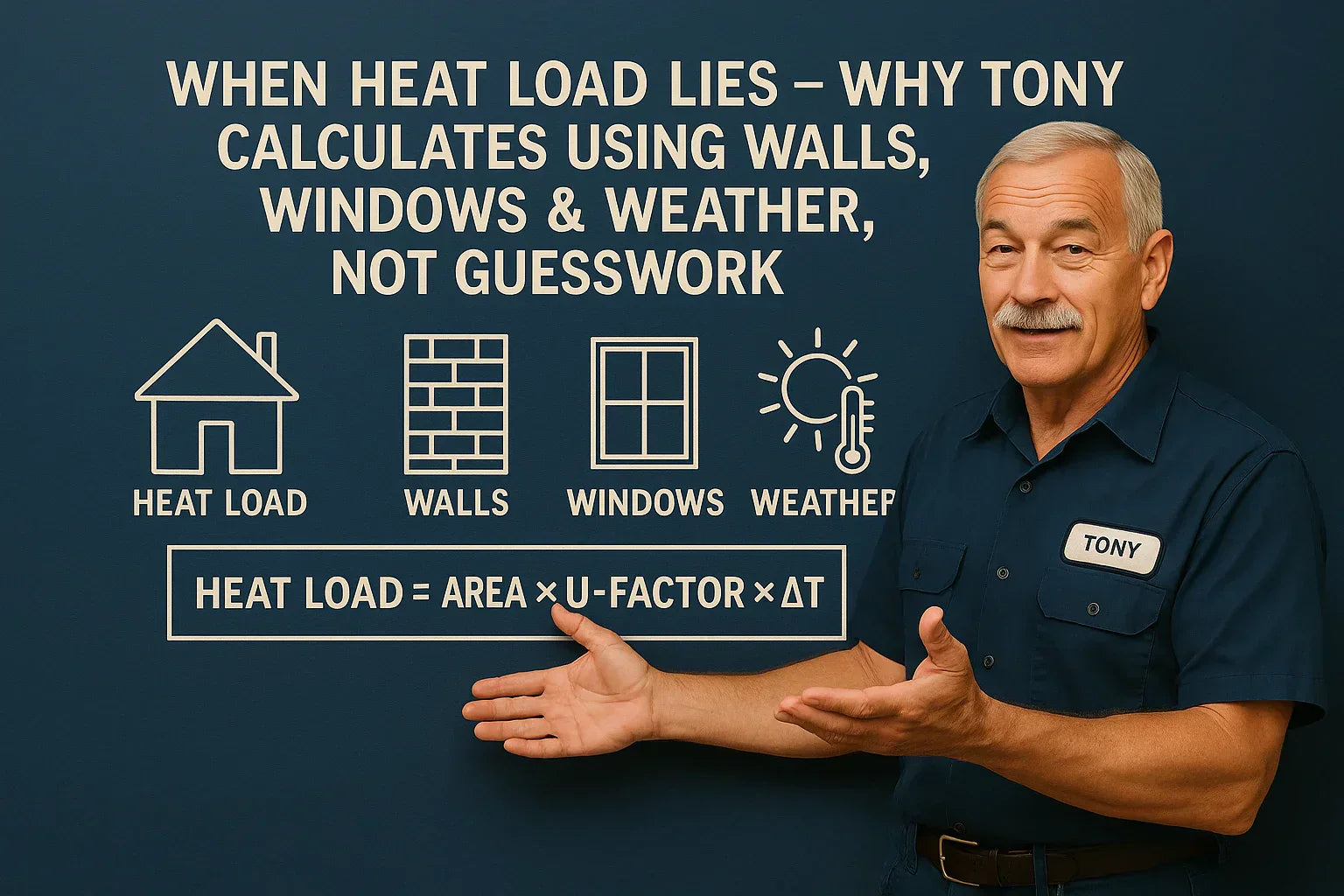 When Heat Load Lies — Why Tony Calculates Using Walls, Windows & Weather, Not Guesswork