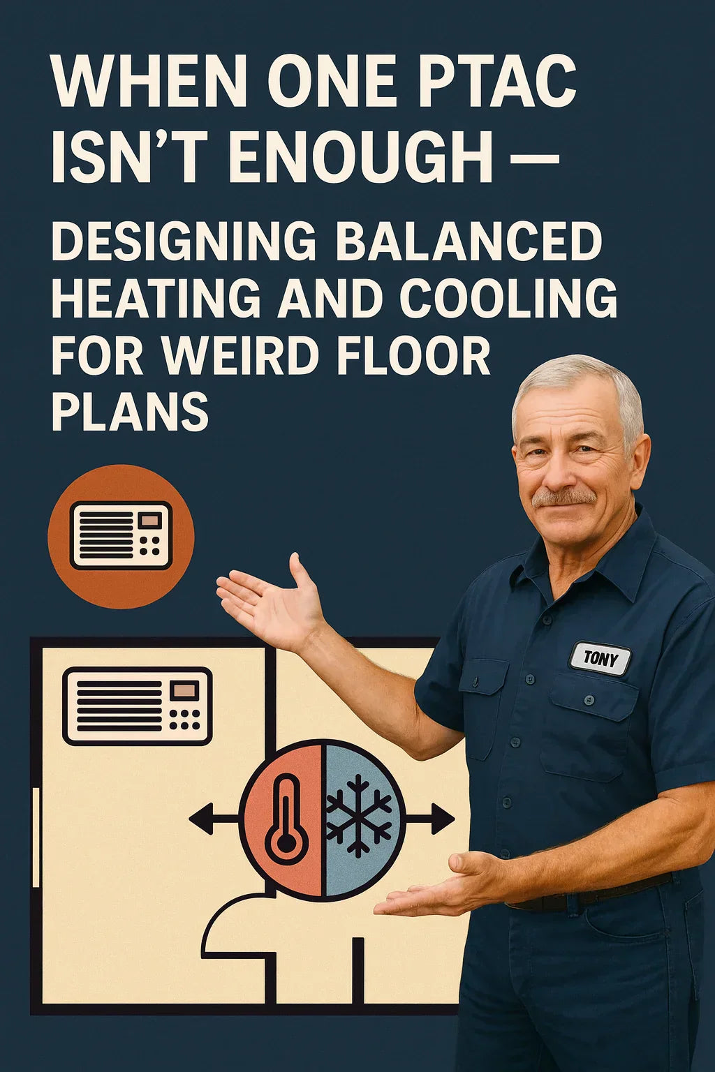 When One PTAC Isn’t Enough — Designing Balanced Heating and Cooling for Weird Floor Plans