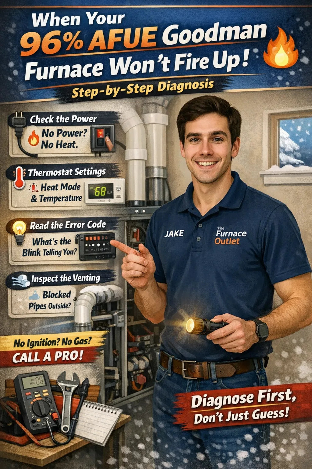 When Your 96% AFUE Goodman Furnace Won’t Fire Up: Step-by-Step Diagnosis