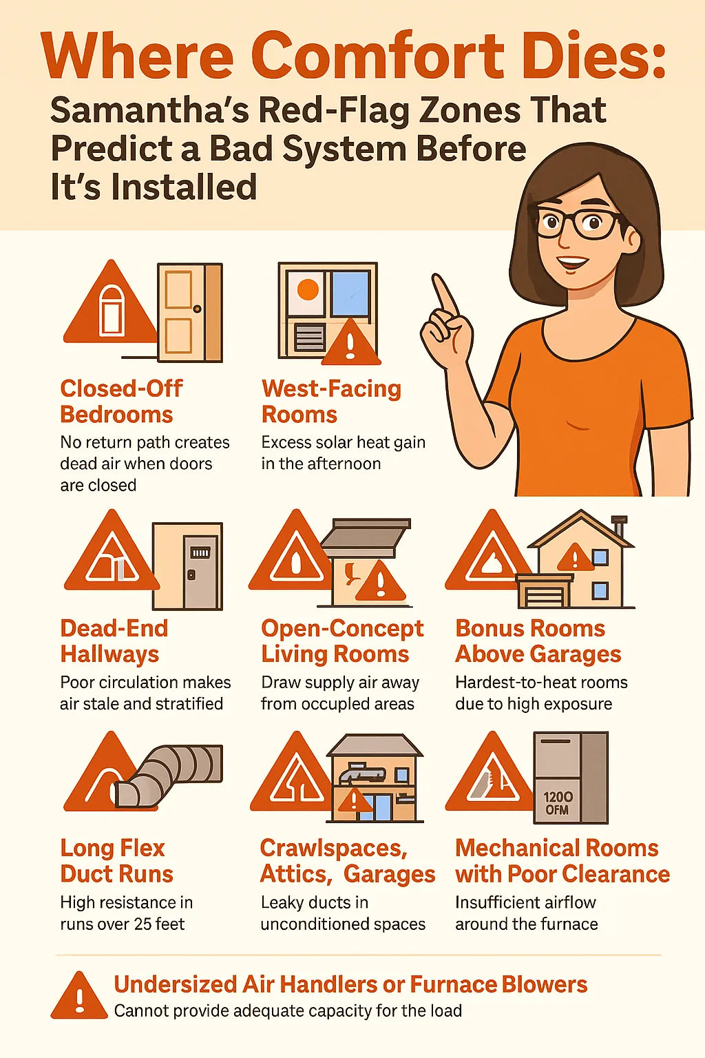 Where Comfort Dies: Samantha’s Red-Flag Zones That Predict a Bad System Before It’s Installed