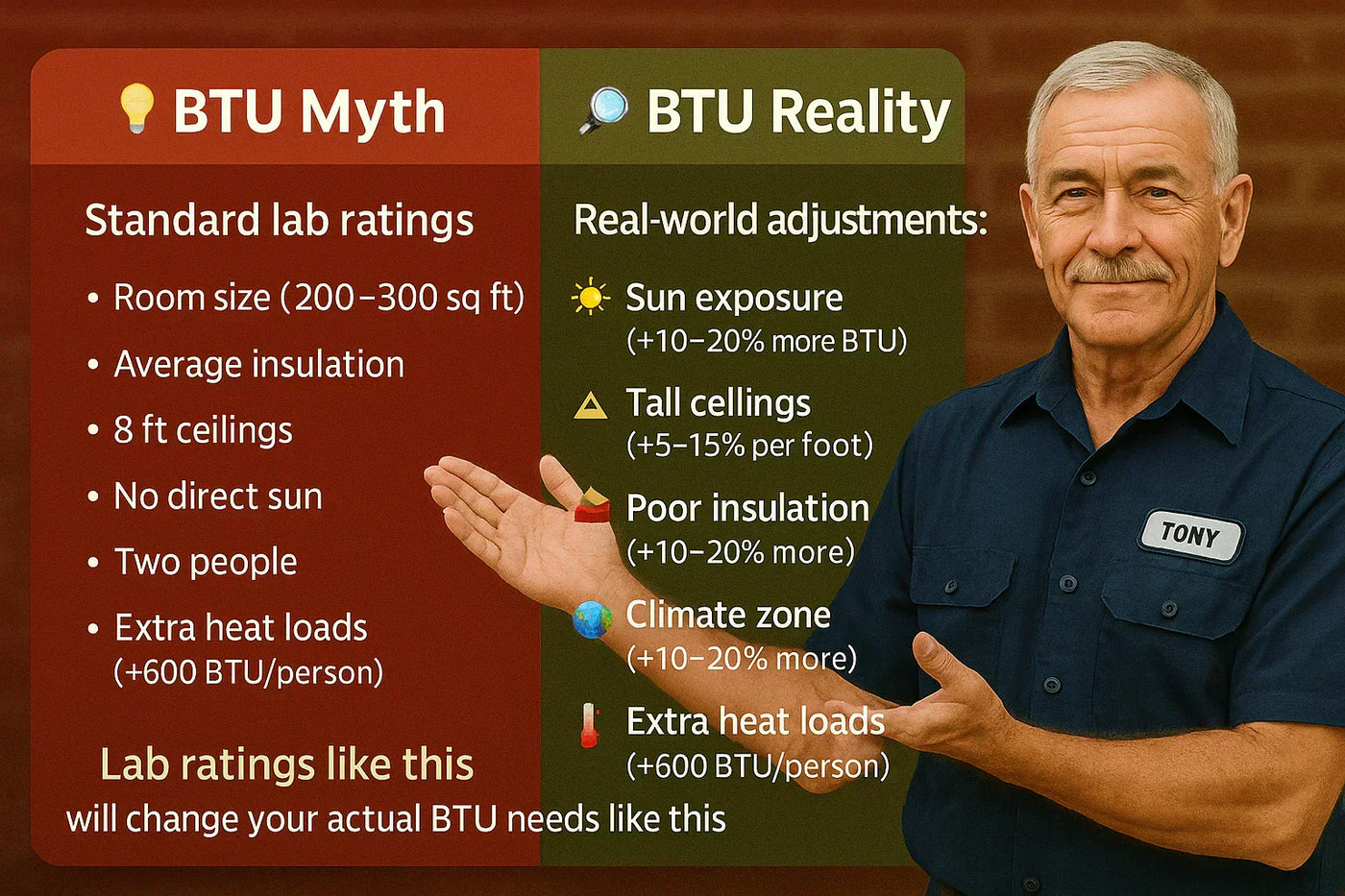 Why BTU Ratings Can Lie: Real-World Factors That Change What You Actually Need