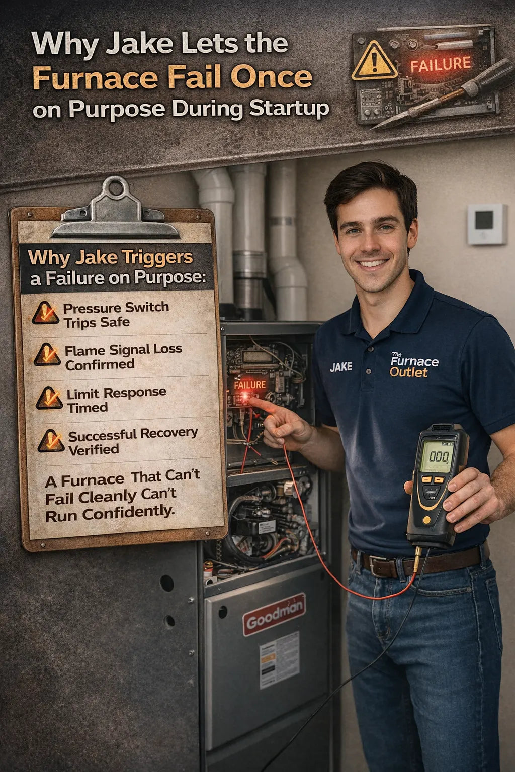 Why Jake Lets the Furnace Fail Once on Purpose During Startup