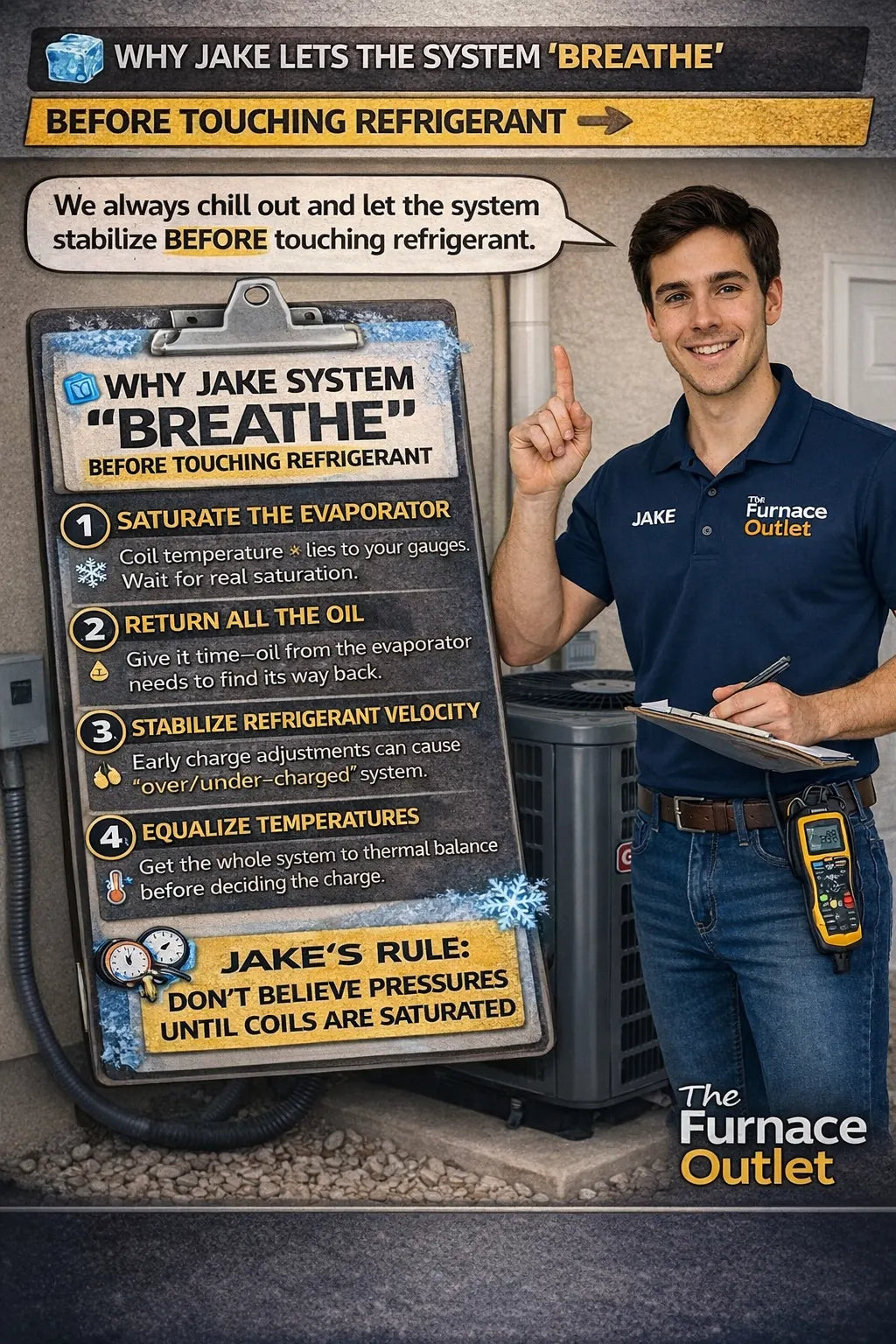 Why Jake Lets the System ‘Breathe’ Before Touching Refrigerant