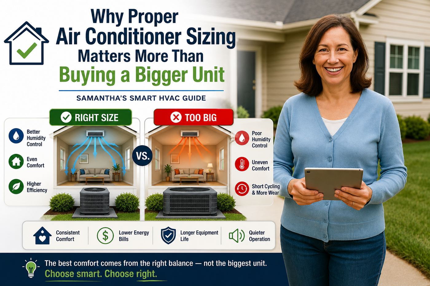 Why Proper Air Conditioner Sizing Matters More Than Buying a Bigger Unit