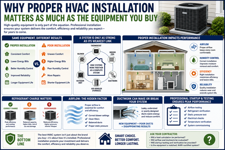 Why Proper HVAC Installation Matters as Much as the Equipment You Buy