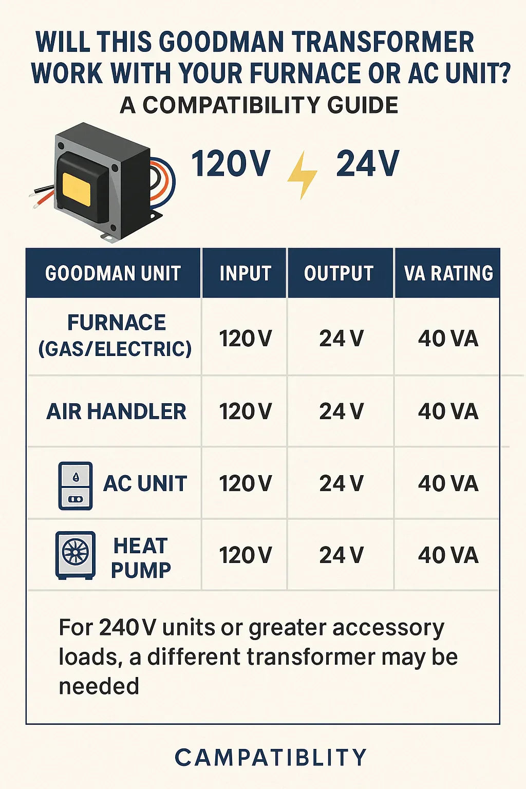 Will This Goodman Transformer Work with Your Furnace or AC Unit A Compatibility Guide