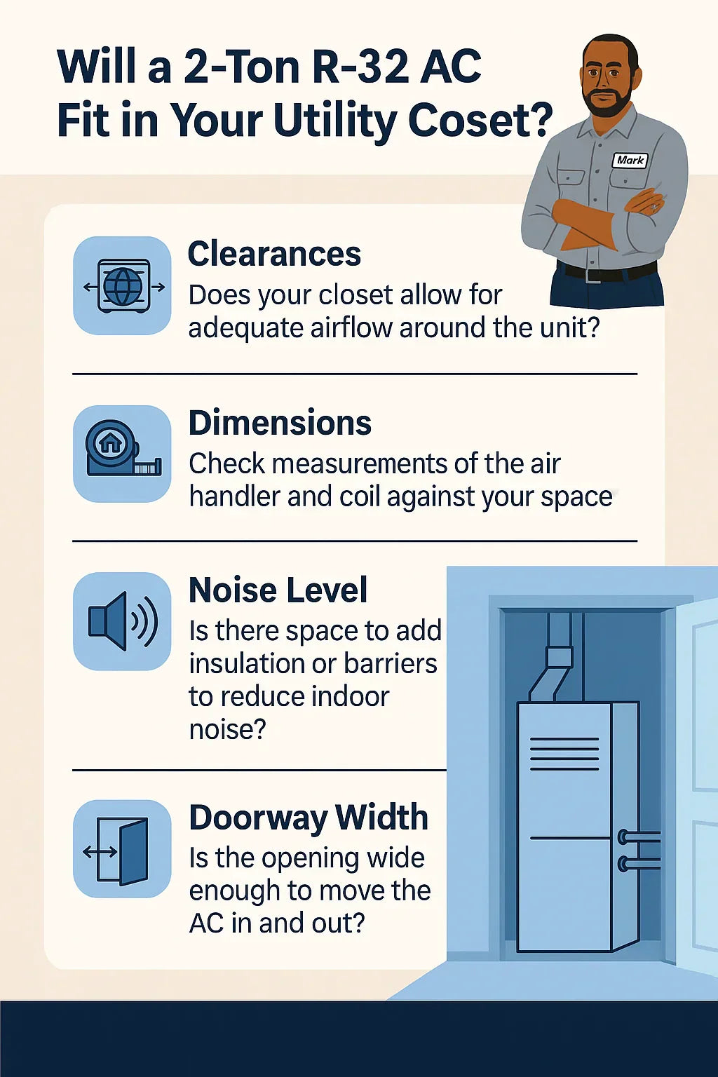 Will a 2-Ton R-32 AC Fit in Your Utility Space? Clearance, Noise & Design Considerations