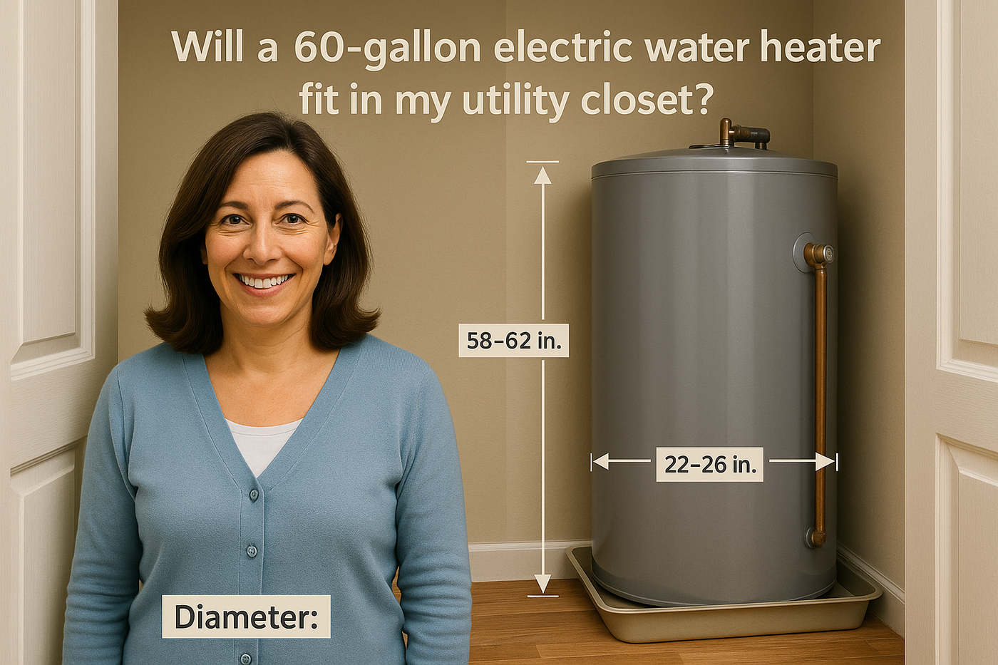 Will a 60-Gallon Electric Water Heater Fit in My Utility Closet?