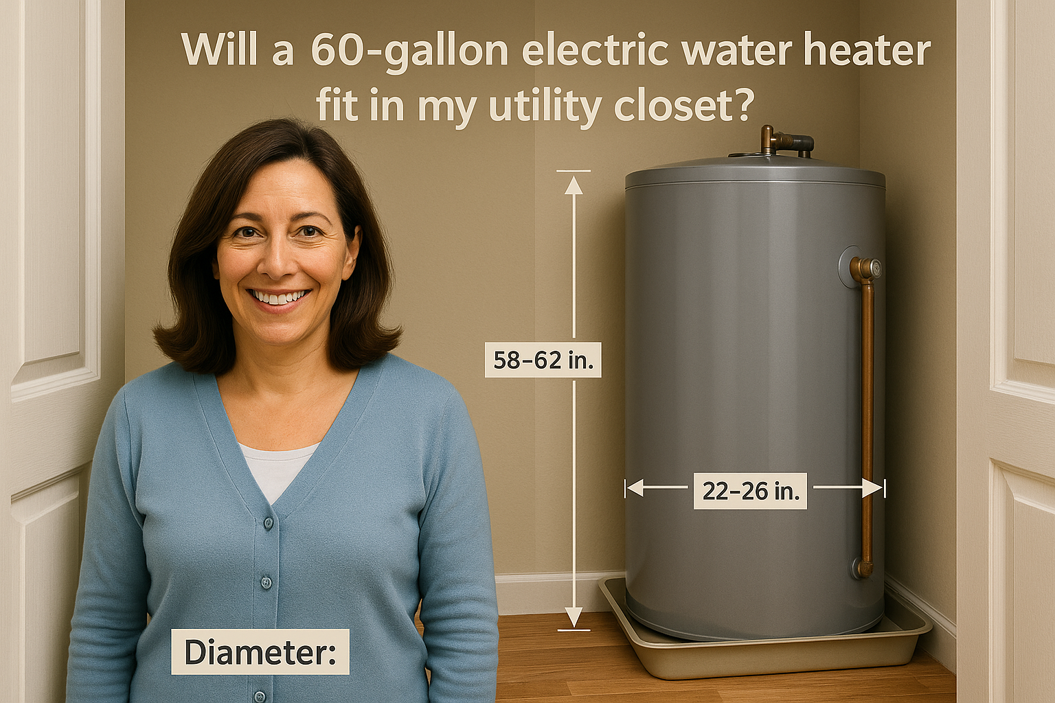 Will a 60-Gallon Electric Water Heater Fit in My Utility Closet?