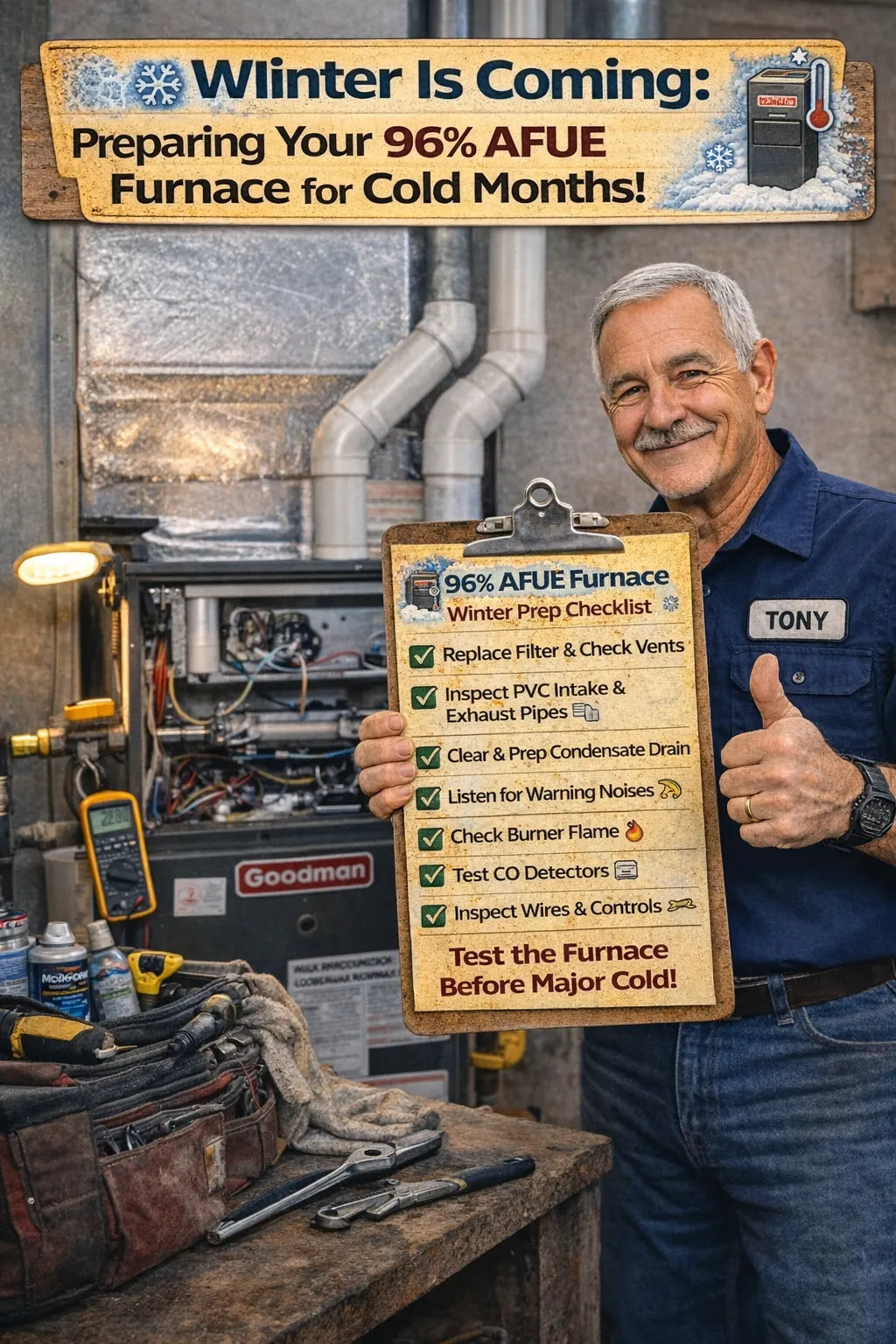Winter Is Coming: Preparing Your 96% AFUE Furnace for Cold Months
