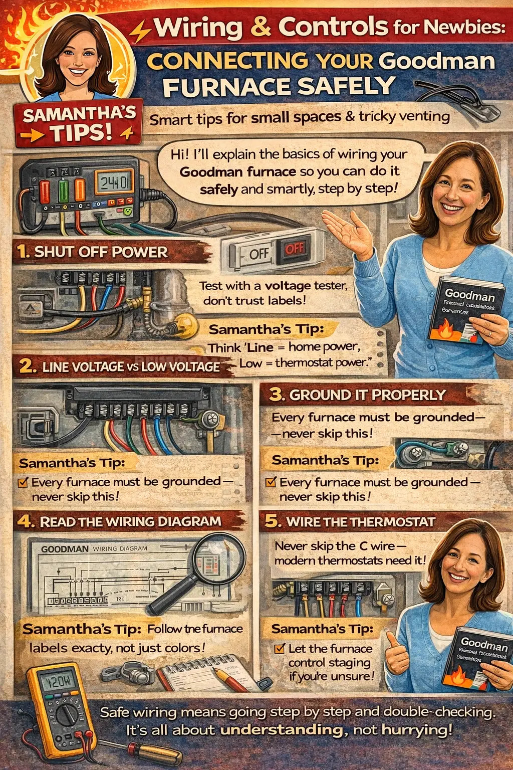 Wiring & Controls for Newbies: Connecting Your Goodman Furnace Safely