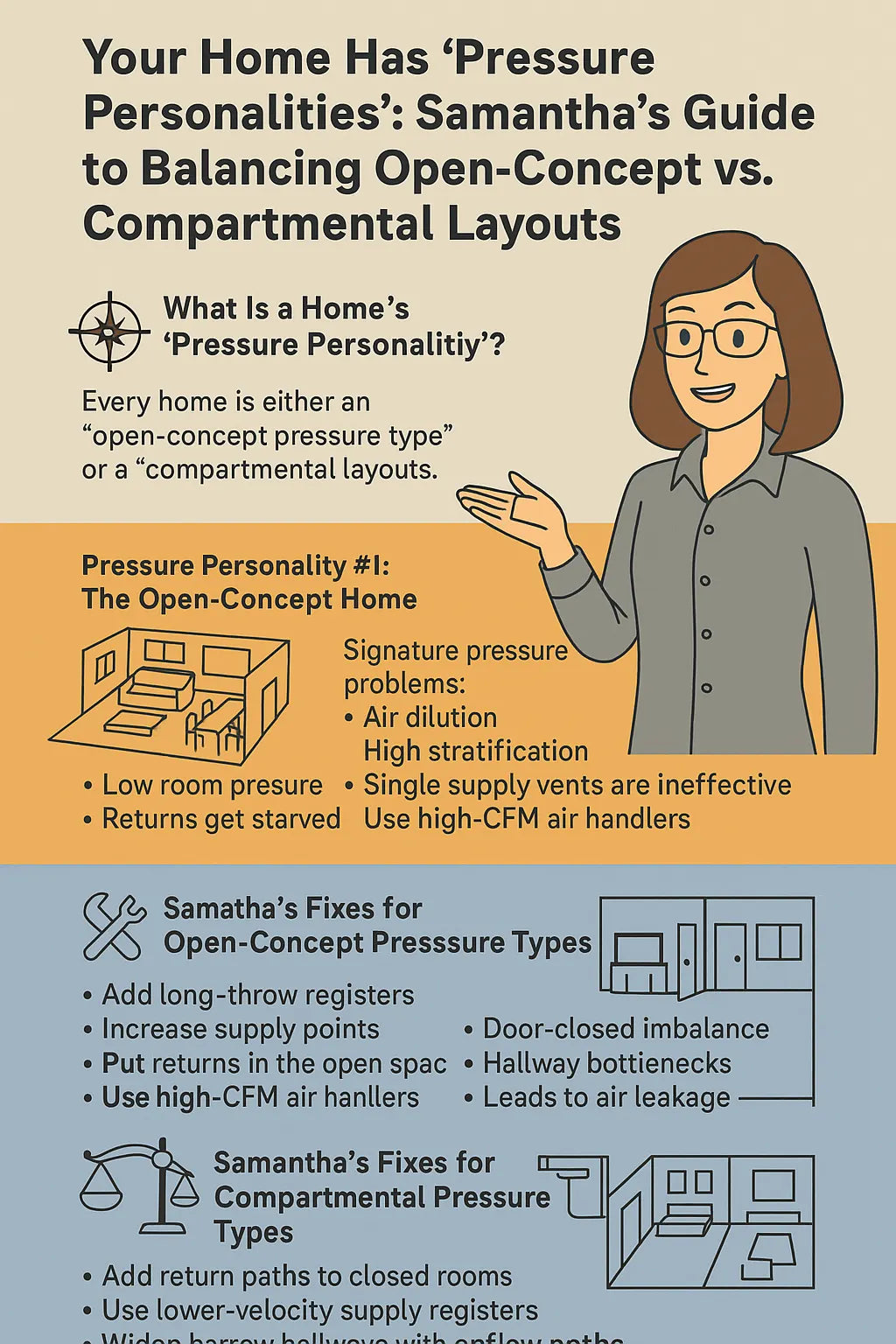 Your Home Has ‘Pressure Personalities’: Samantha’s Guide to Balancing Open-Concept vs. Compartmental Layouts