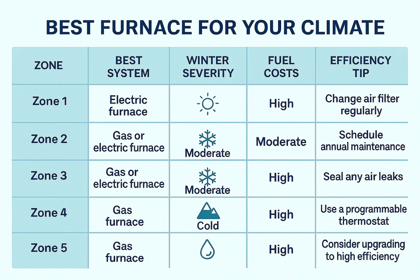 Best Furnace Type by Climate Zone: Gas or Electric?