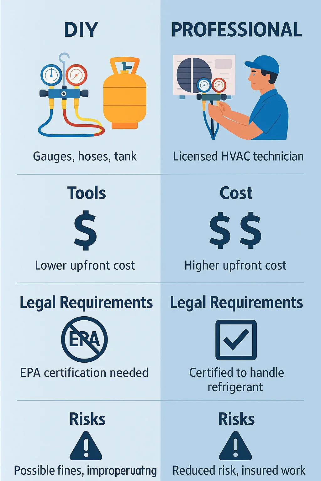 DIY vs. Professional Refrigerant Charging: What You Need to Know
