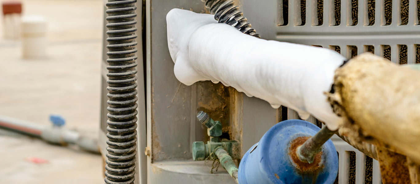 air conditioner coils frozen on outdoor unit