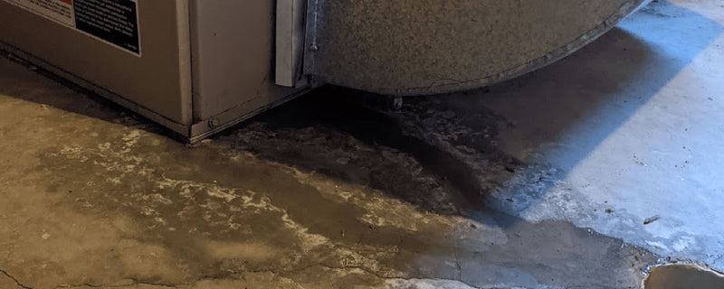 furnace leaking water on basement floor