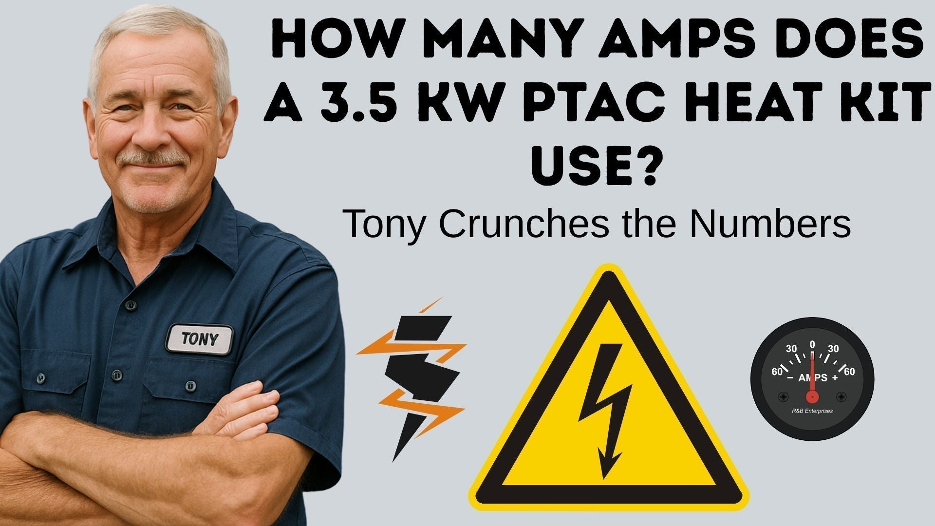 How Many Amps Does a 3.5 kW PTAC Heat Kit Use? Tony Crunches the Numbers