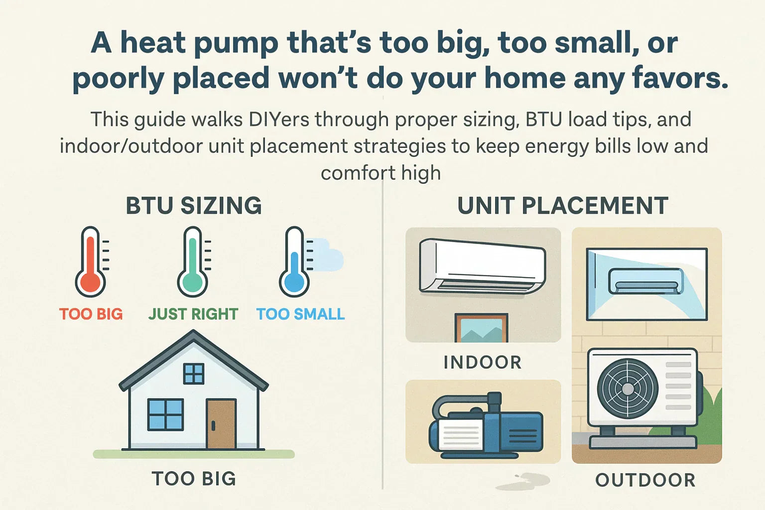 How to Size and Position a DIY Heat Pump for Best Performance