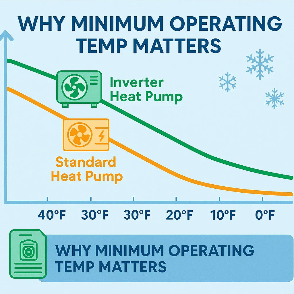 Minimum Operating Temperatures for Top Cold Climate Heat Pumps