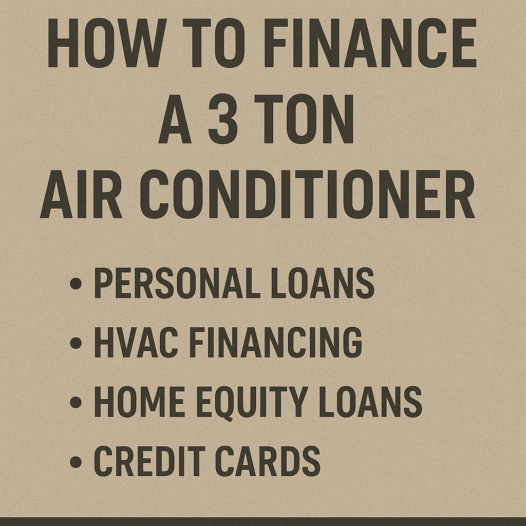 How to Finance a 3 Ton AC Purchase Without Breaking the Bank