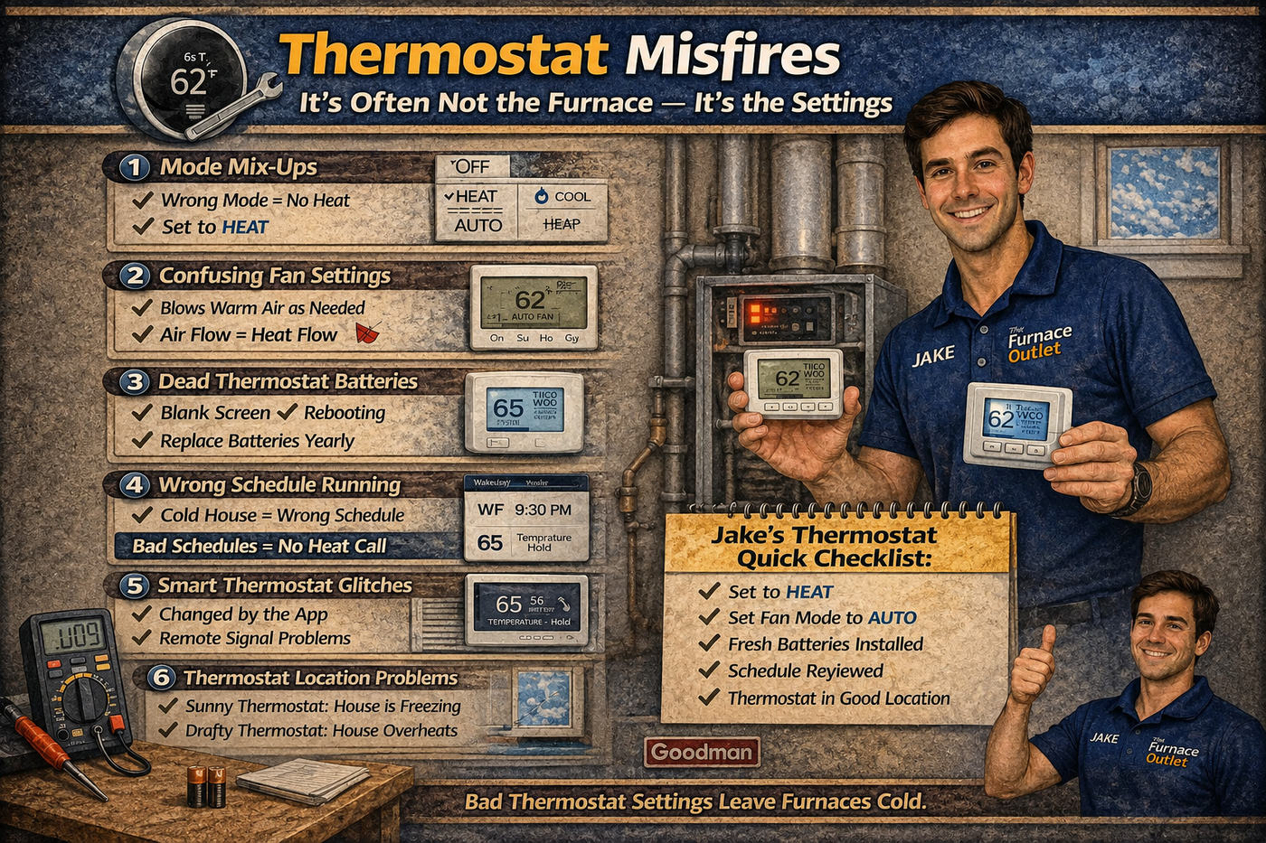 Thermostat Misfires: It’s Often Not the Furnace — It’s the Settings