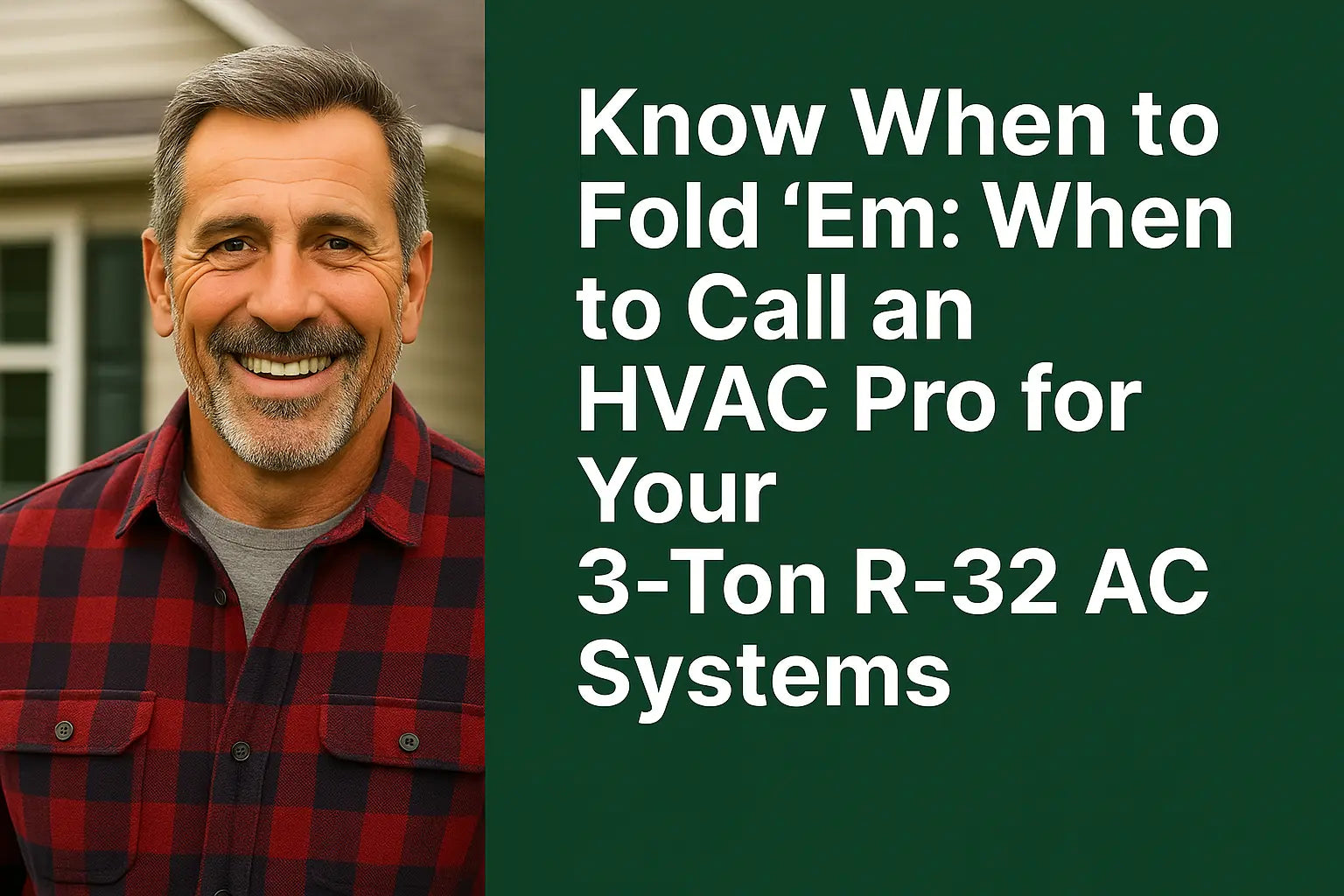 Know When to Fold ’Em: When to Call an HVAC Pro for Your 3-Ton R-32 AC System