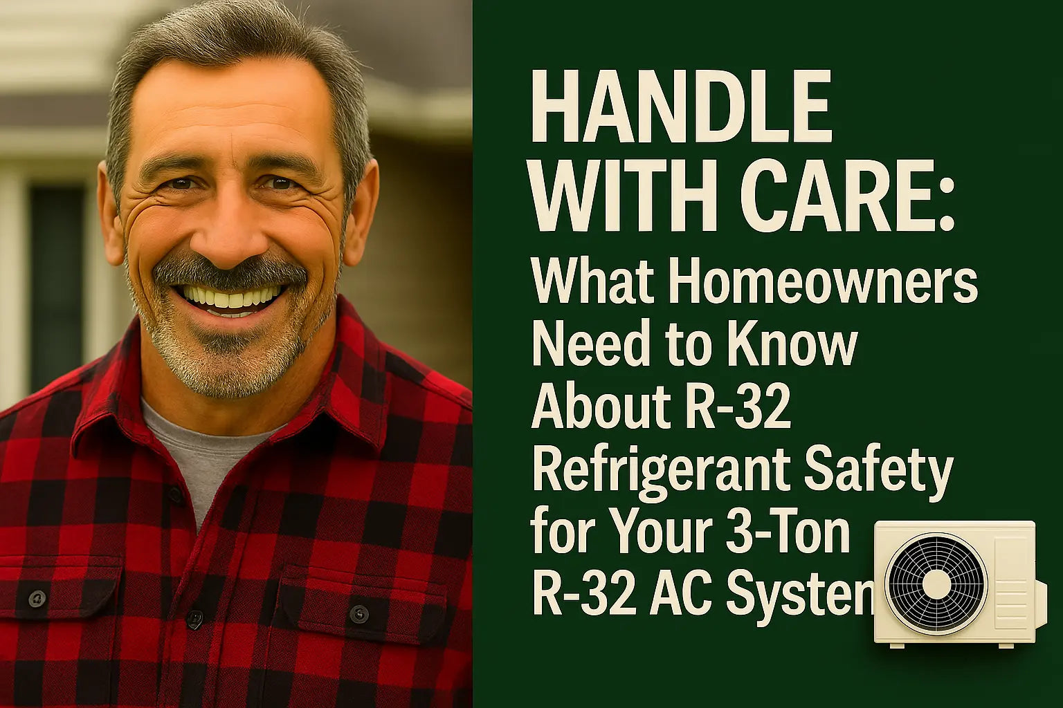 Handle With Care: What Homeowners Need to Know About R-32 Refrigerant Safety for your 3-ton R-32 AC System