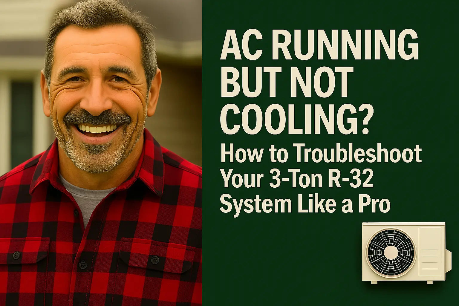 AC Running But Not Cooling? How to Troubleshoot Your 3-Ton R-32 System Like a Pro
