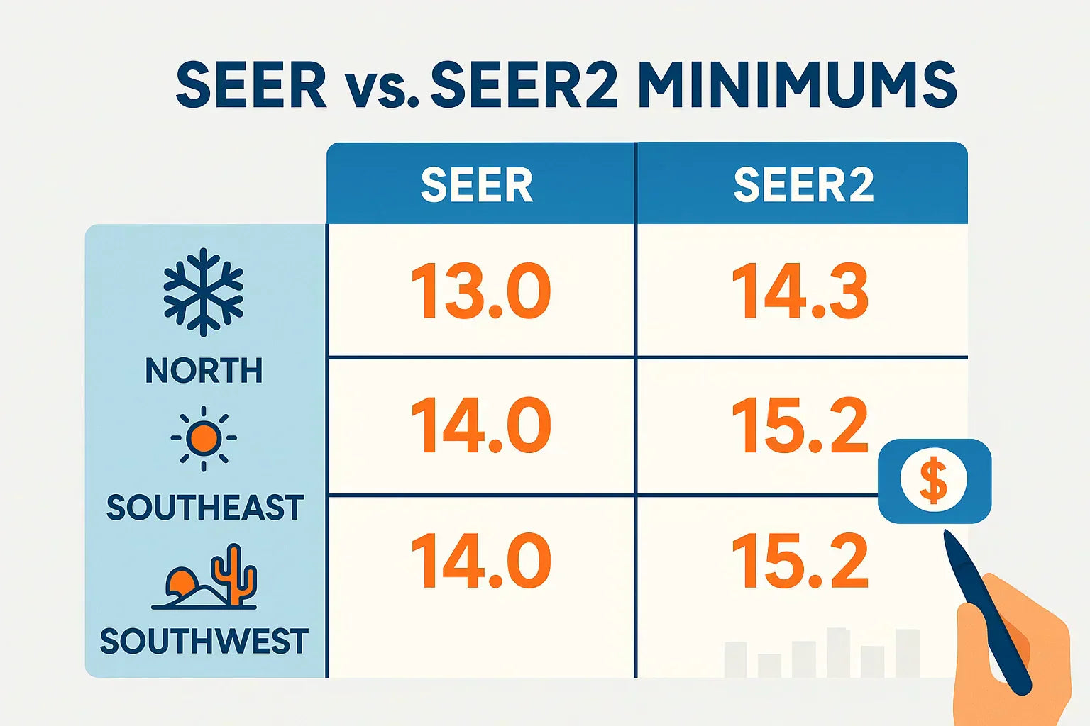 Minimum SEER2 Requirements by Region (2025 Update)
