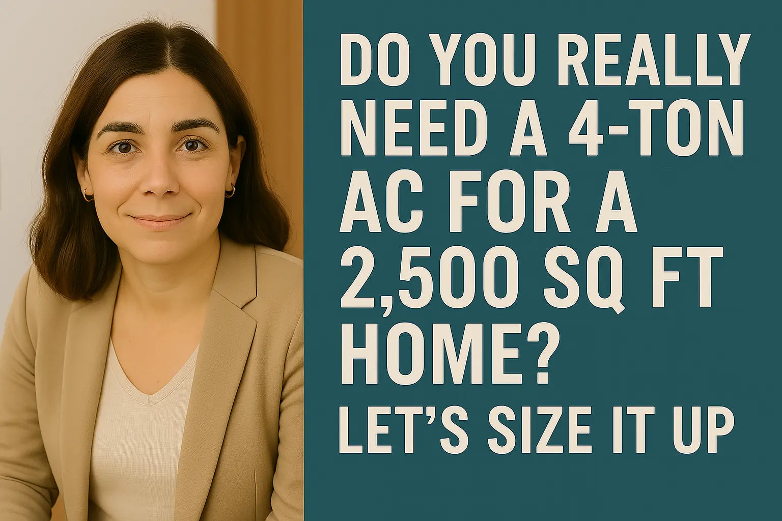 Do You Really Need a 4-Ton AC for a 2,500 Sq Ft Home? Let's Size It Up