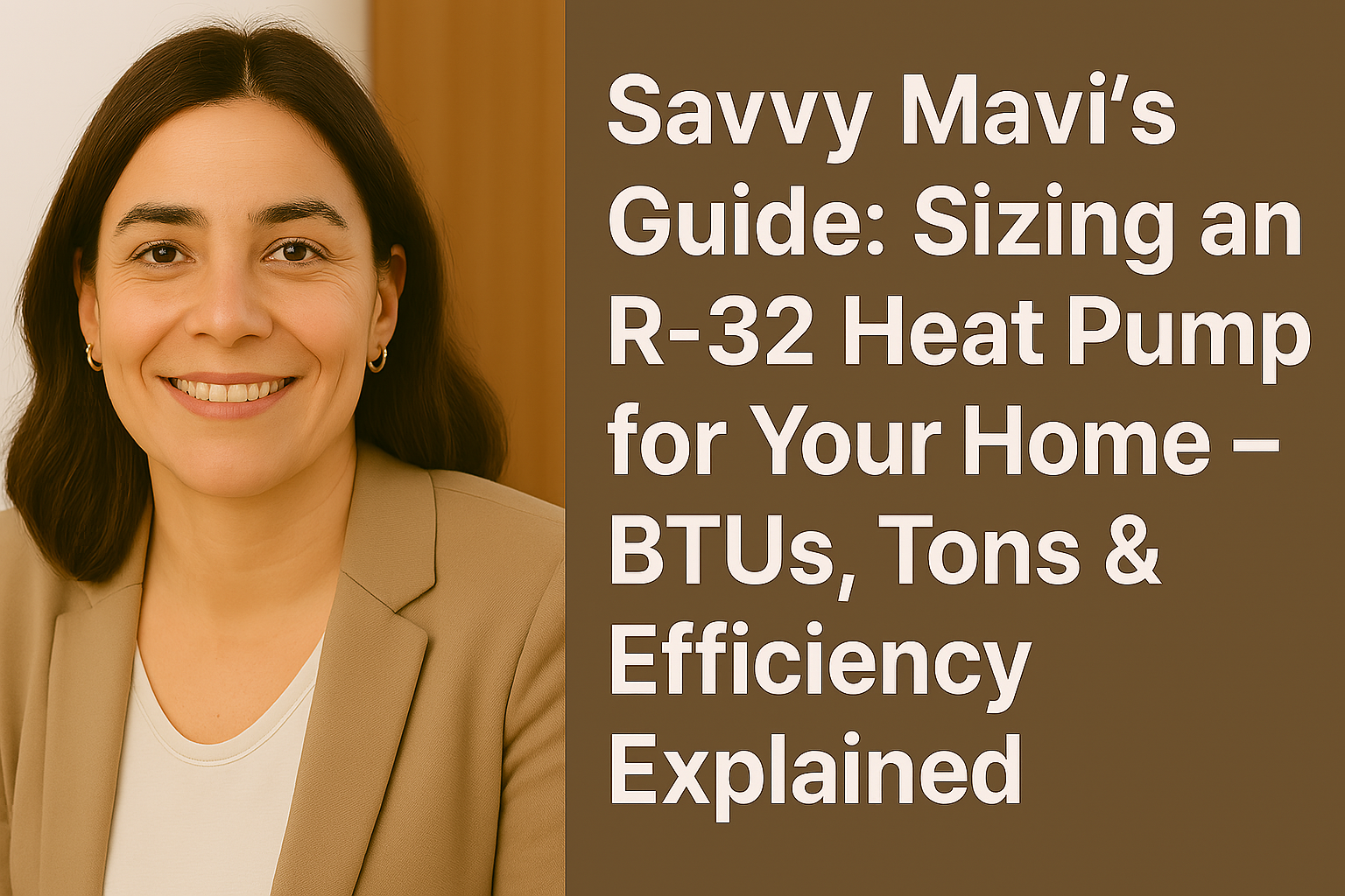 Savvy Mavi’s Guide: Sizing an R‑32 Heat Pump for Your Home — BTUs, Tons & Efficiency Explained