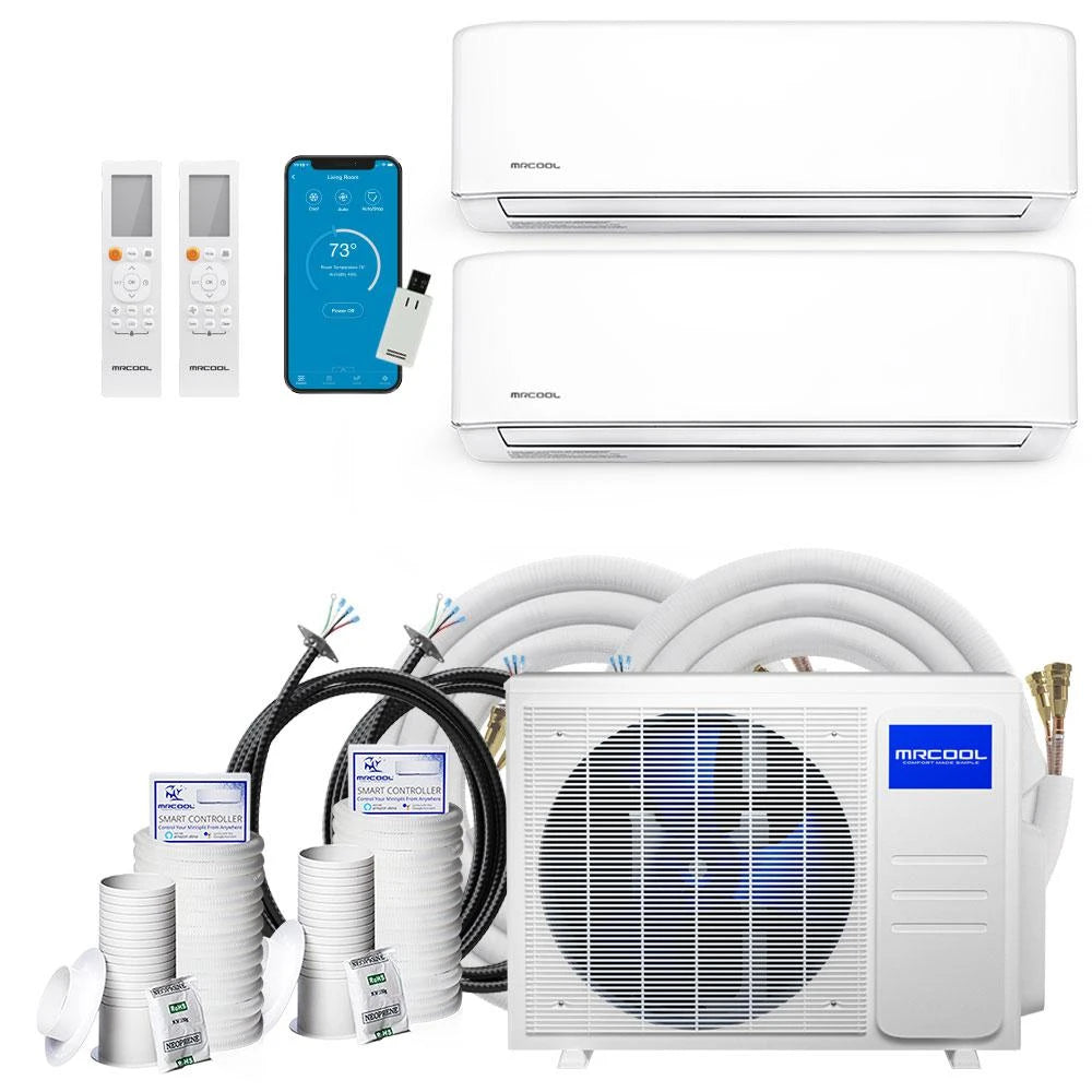 Image of 2 Zone Ductless Mini Split DIY Systems