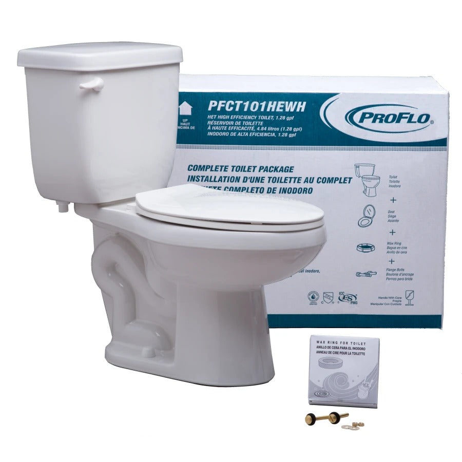 PROFLO Jerritt Series Two-Piece Elongated Toilet with Left Hand Trip Lever - Main Image