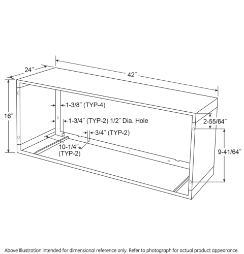 GE Zoneline 24" Extended Depth Quick Snap Wall Sleeve RAB8124B