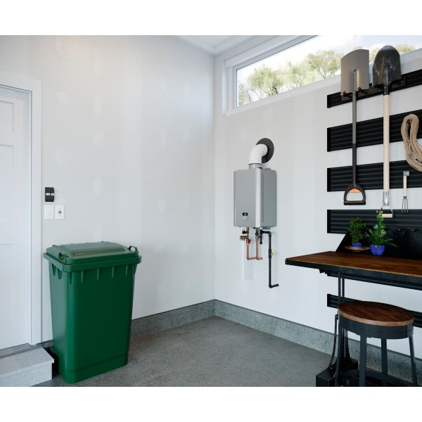 Rinnai RE Series 160,000 BTU Non-Condensing Interior Propane Tankless Water Heater - Lifestyle Image