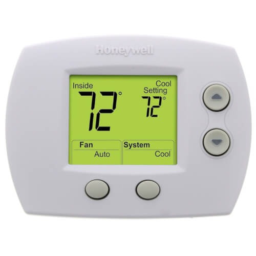 Honeywell FocusPRO 5000 Single-Stage Heating/Cooling Non-Programmable Digital Thermostat TH5110D1022 - Front View