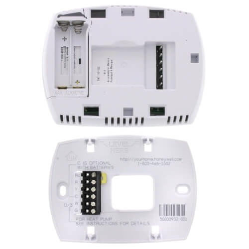 Honeywell FocusPRO 5000 Single-Stage Heating/Cooling Non-Programmable Digital Thermostat TH5110D1022 - Inside View