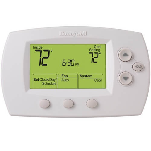 Honeywell FocusPRO 6000 Two-Stage Heating/Cooling Programmable Digital Thermostat TH6220D1028 - Front View