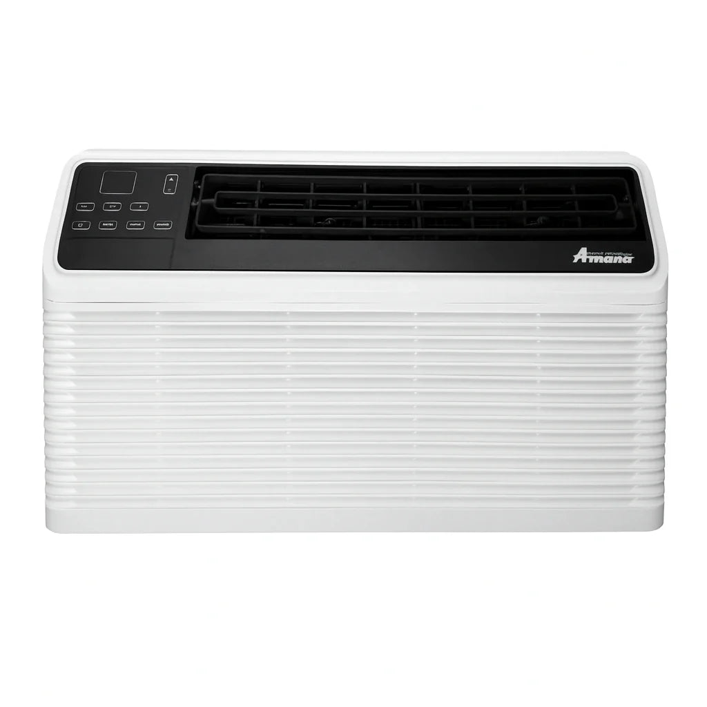 Amana 9,300 BTU 230/208V Through-the-Wall Air Conditioner with Electric Heat and Remote - PBE093J35AA