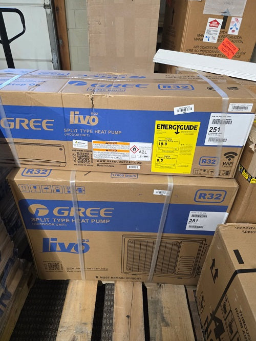 Scratch and Dent Gree Livo 12,000 Btu 19 SEER2 R-32 Single Zone Ductless Mini Split Heat Pump System (115V) Model LIV12HP115V1R32AO & LIV12HP115V1R32AH