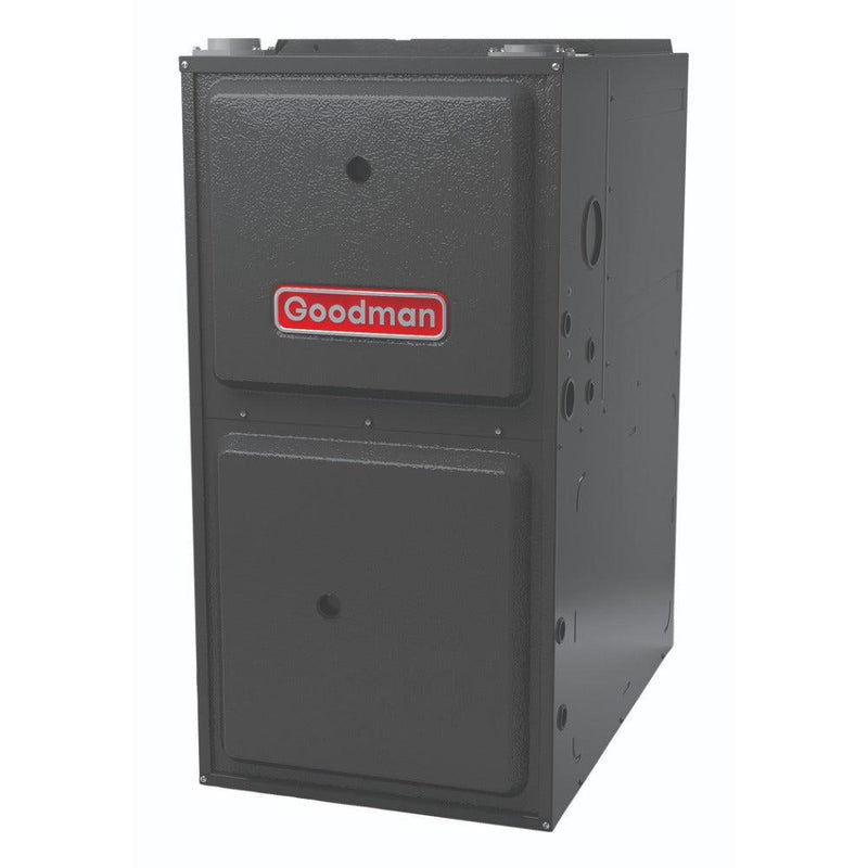 2 Ton 14.5 SEER2 Goodman Heat Pump GSZH502410 and 96% AFUE 60,000 BTU Gas Furnace GMVC960603BN Horizontal System with Coil CHPTA2426B4 - Furnace Front View