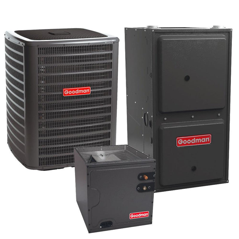 2 Ton 16.5 SEER2 Goodman AC GSXC702410 and 96% AFUE 40,000 BTU Gas Furnace GCVC960403BN Downflow System with Coil CAPTA2422B4 - Bundle View