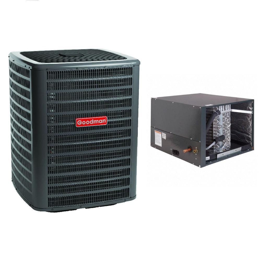 3 Ton 14.3 SEER2 Goodman Air Conditioner GSXC703610 and Horizontal Coi